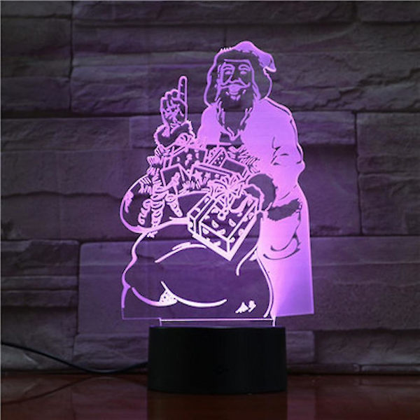 3d Liten Nattlampa Led Jultomte Bordslampa Smart Atmosphere Night Light