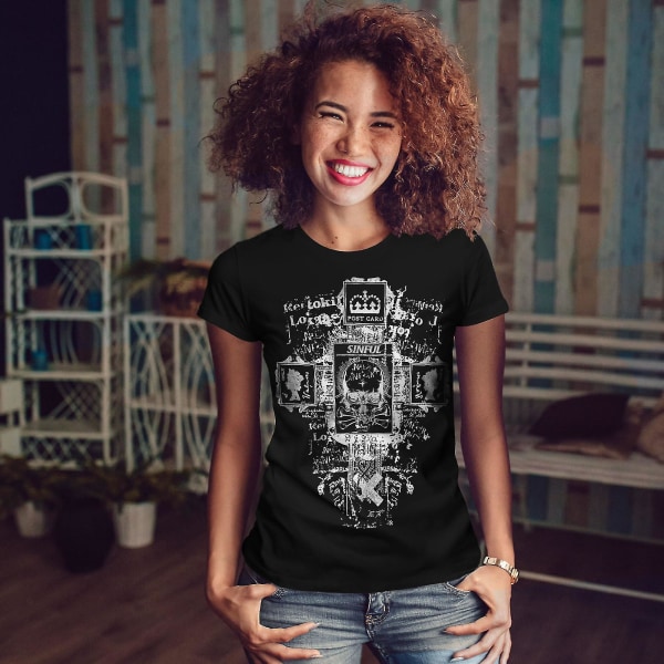 Symboler Goth Vintage Women Blackt-shirt XXL