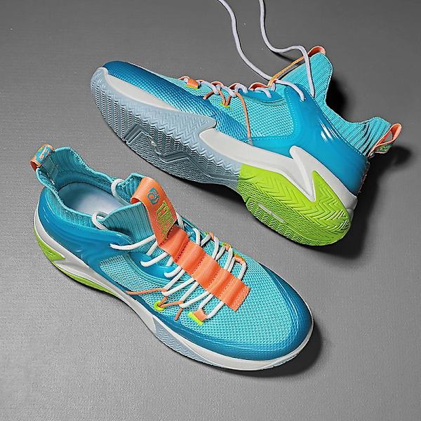 Basketskor för män Mode Halkfria sneakers Andas sportskor 2Lq8 Blue 41