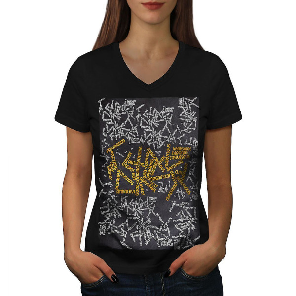 Vacker synonymer T-shirt för kvinnor XL