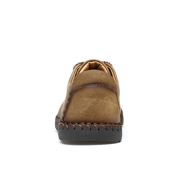 Casual för män Utomhusskor i läder 0L601 Khaki 41