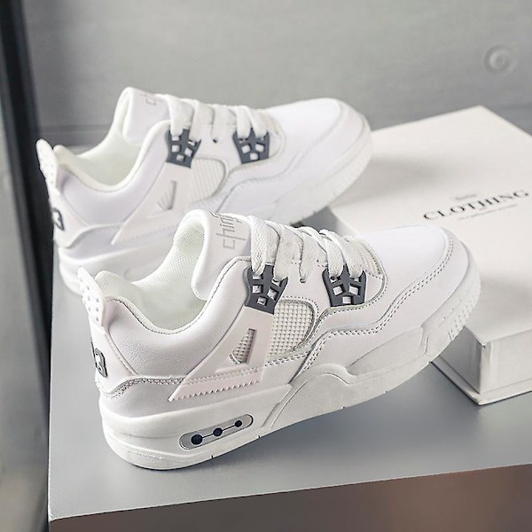 Barn Sneakers Andas Pojkar Flickor Skateboard Skor Löparskor Yj999 White 34