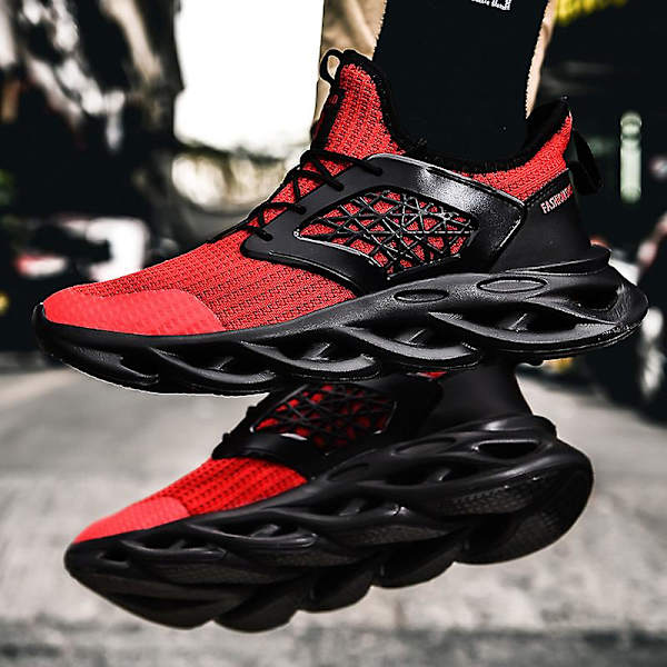 Herr Dam Sneakers Andas löparskor Mode Sportskor 2K5533 BlackRed 41