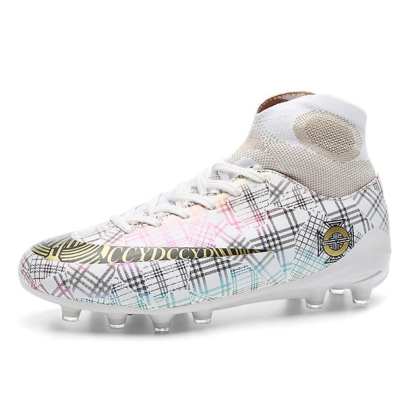 Fotbollsskor för män Spikes Fotbollsskor för ungdomar Stövlar Athletic Sneaker 3C5858 White 37