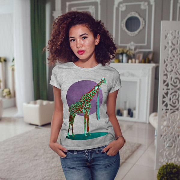 Giraff Tie Animal Women T-shirt XXL