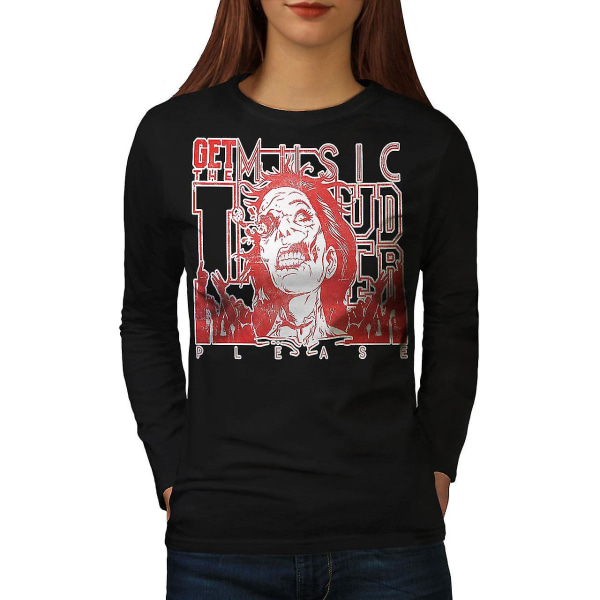 Loud Zombie Please Music Kvinnor Blacklong Sleeve T-shirt XL