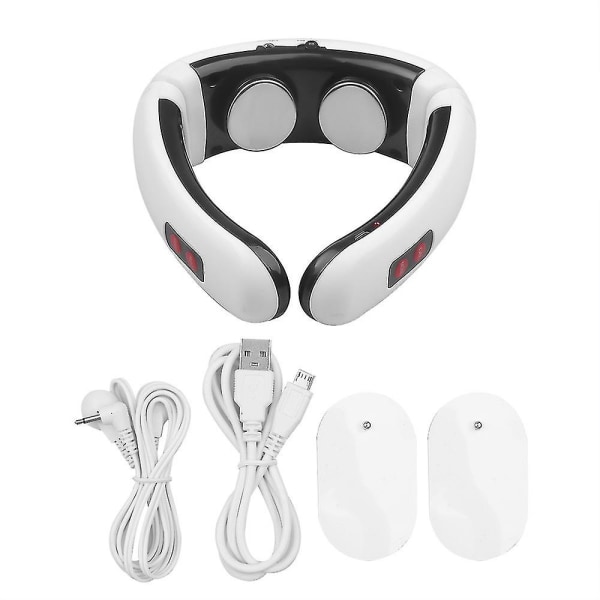 Elektrisk Puls Nacke Massager Rygg Massager Infraröd Värme Smärtlindring Hälsa