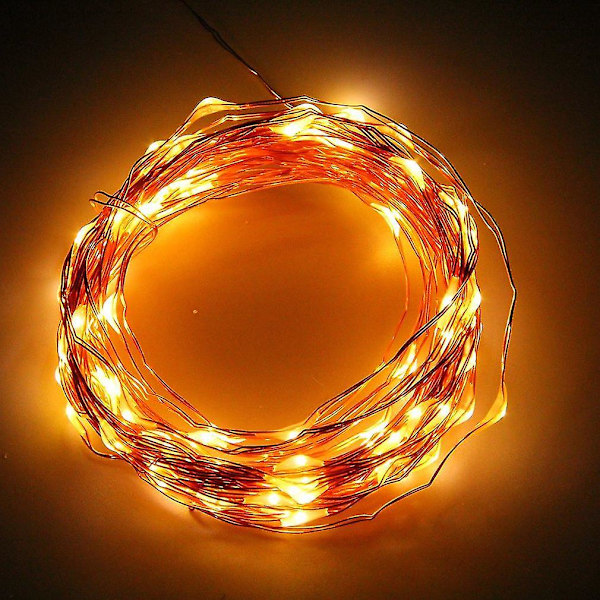 10m 100led koppartråd julbröllopssnöre Fairy Light Lamp Batteridriven