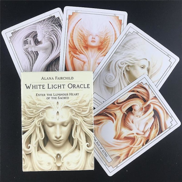 Tarotkort Vitt Ljus Oracle Brädspel Fest För Vuxna Barn Vägledning Spådom Öde Spelkortlek Bordsspel78st Tt12