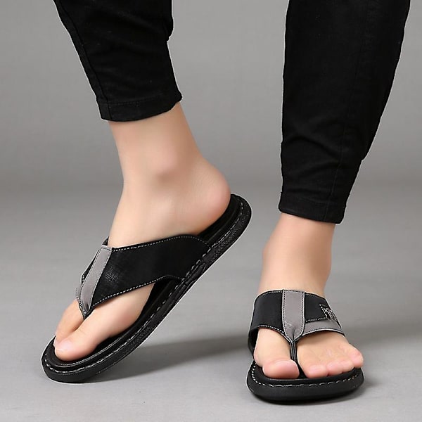 Herrtofflor Halkfria sandaler Mode strandskor för kvinnor 19760 Black 41