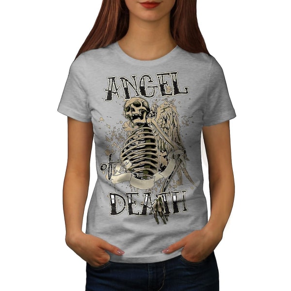 Angel Death Gothic Skull Women Greyt-shirt 3XL