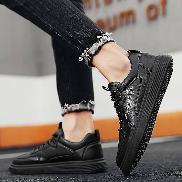 Casual för män Mode Platta Sneakers Löparskor som andas F1-6 Black 43