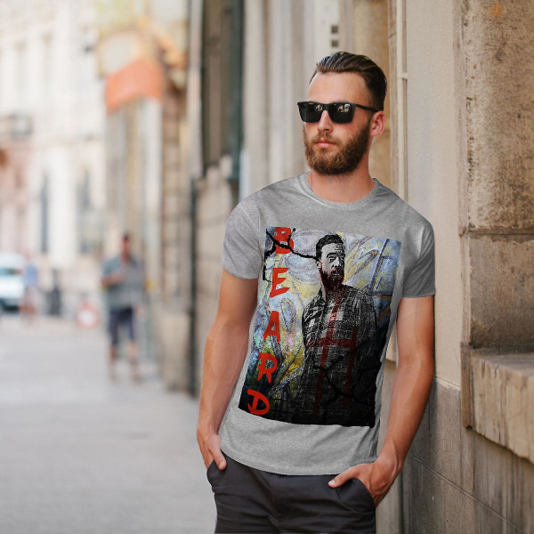 Skägg Hippie Art Men T-shirt S