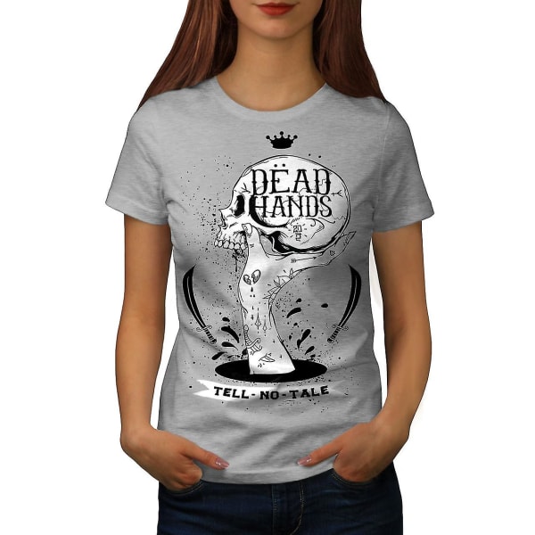 Dead Hand Goth Dam Grå-skjorta S