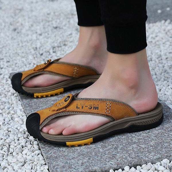 Herrtofflor Kohud Flip-Flop sandaler 1F7223 Brown 42