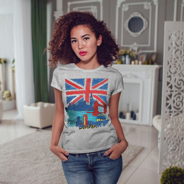 England London Flag Women Greyt-shirt 3XL