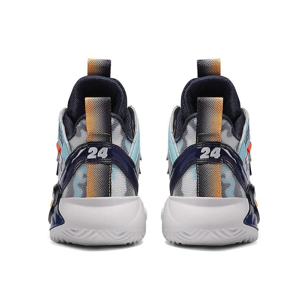 Barn Sneakers Pojkar Basketskor Halkfria Barn Sportskor 3B2325 BlueYellow 35