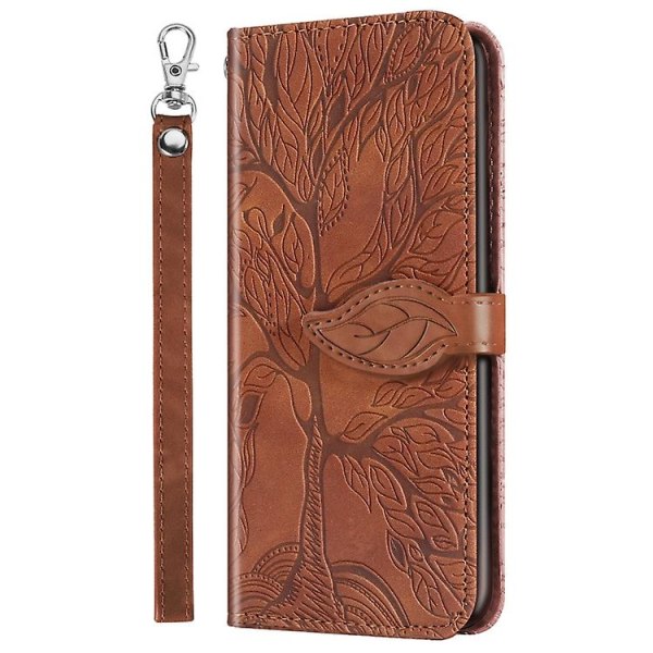 För Sony Xperia Xz2 Life Of Tree Präglingsmönster Horisontellt Flip Case &  plånbok Brown d340 | Brown | Fyndiq