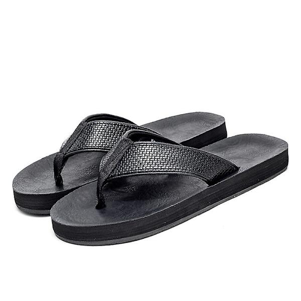 Herrflip-flops stringtrosor Sandaler Komforttofflor för stranden 3C5529 Black 41