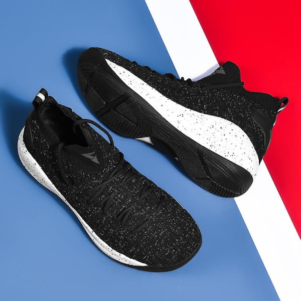 Basketskor för män Andas Sportskor Sneakers Löparskor 2D6907 Black 40