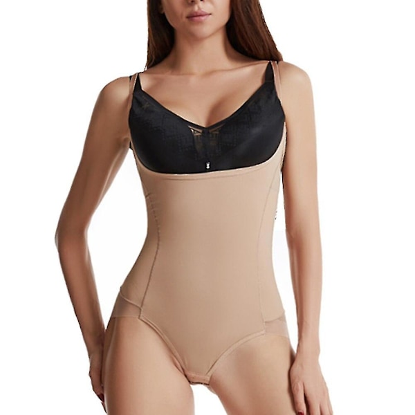 Body Kvinnor Shapewear Kroppsformare Med Cup Kompression Kroppar Magslida Waist trainer Reductive Slimming Underkläder,beige