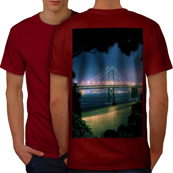 Golden Gate La Photo Herr T-shirt tillbaka XL