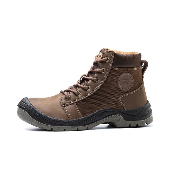 Sneakers för män Andas lättviktsstålstå Säkerhetsarbetsskor 2Dzs009 Brown 42