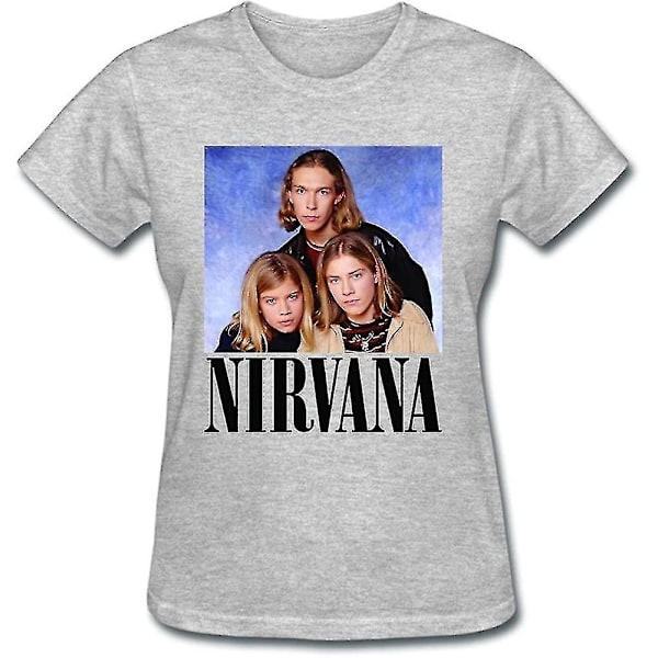 Cindy Queen Hanson Band Nirvana Vuxen T-shirt för kvinnor Storlek S Grå M