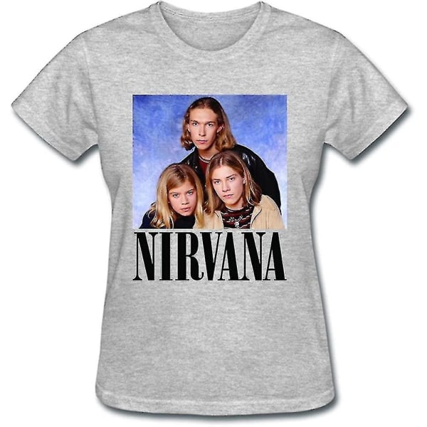 Cindy Queen Hanson Band Nirvana Vuxen T-shirt för kvinnor Storlek S Grå XL
