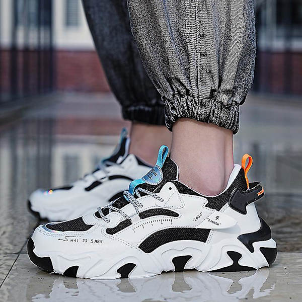 Basketskor för män Andas Sneakers Löparskor 3A6636 WhiteBlack 41