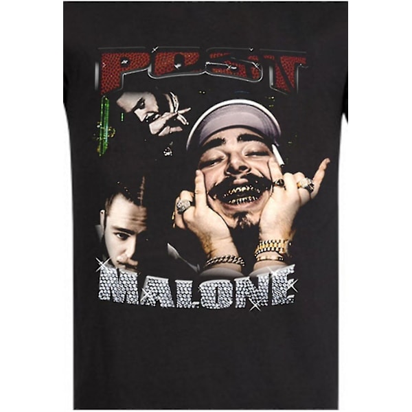 Post Malone T-shirt Noir Vintage Tour Kläder L