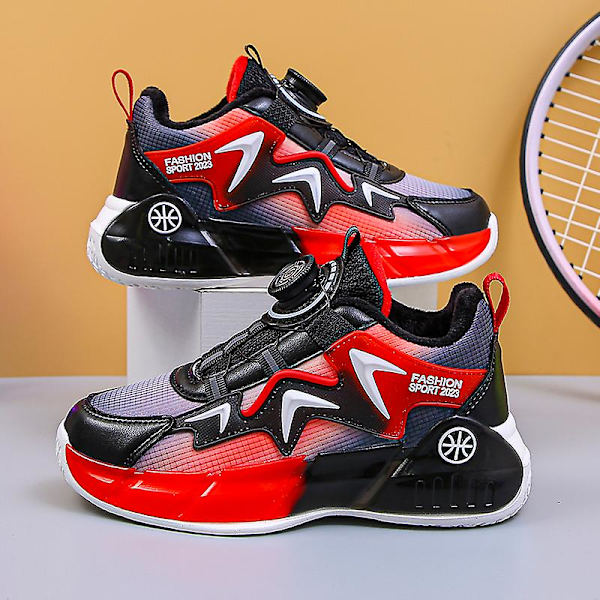Barn Pojkar Flickor Sneakers Löparskor som andas Mode Sportskor 2Kl836 Red 34
