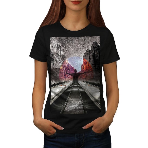 Canyon Man Kvinnor Blackt-shirt S