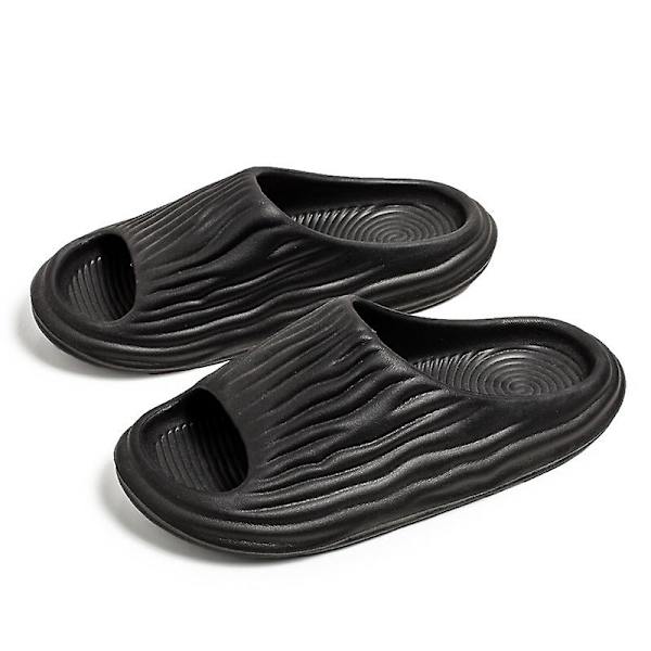 Strandtofflor för män Modesandaler Utomhus Halkfria inomhusskor 3B2038 Black 40-41