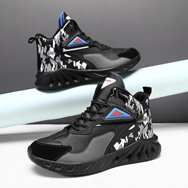 Basketskor för män Mode Dam Sneakers Andas Sportskor 3Ad81 Black 45