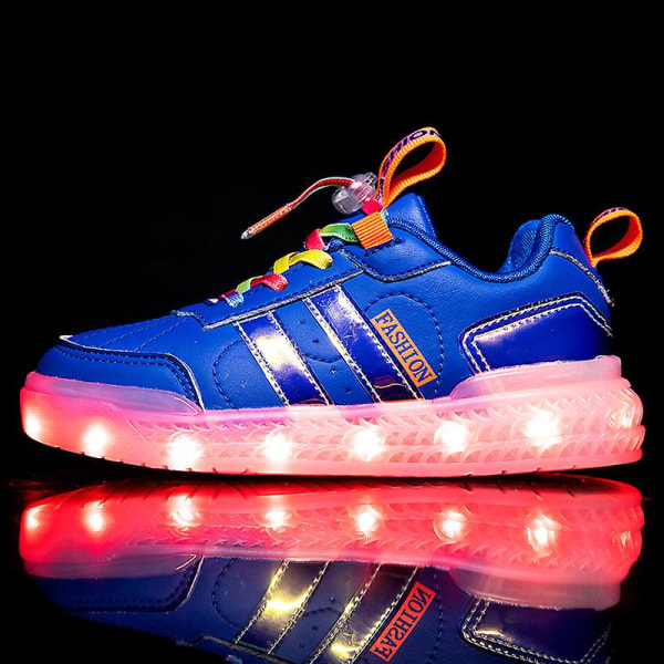 Barn Sneakers Andas Led Light Skor Sport Löparskor Outdoor Skor 2C2013 Blue 29