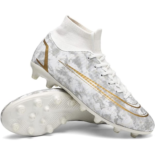 Fotbollsskor för män Fotbollsskor för män Utomhus Athletic Sneaker Turf Fotbollsskor Spikes Inomhus Ungdom-svart White 43