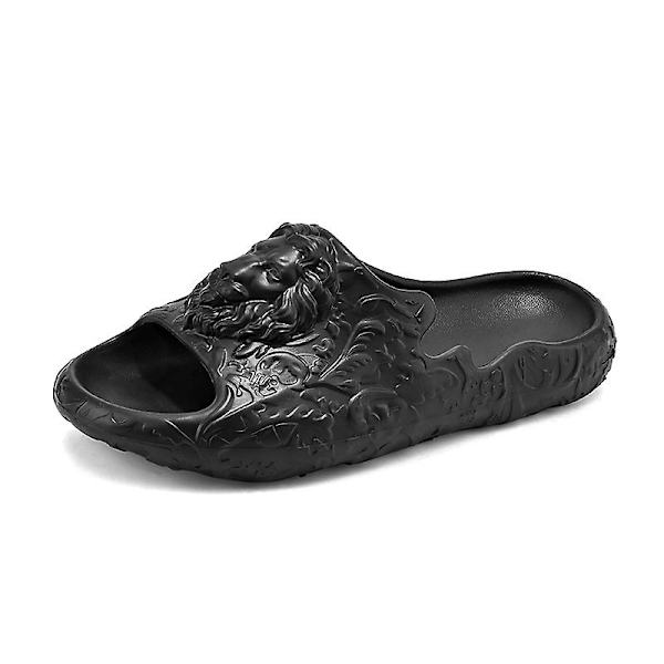 Strandtofflor för män Modesandaler Utomhus Halkfria inomhusskor 3Bs2180 Black 40-41