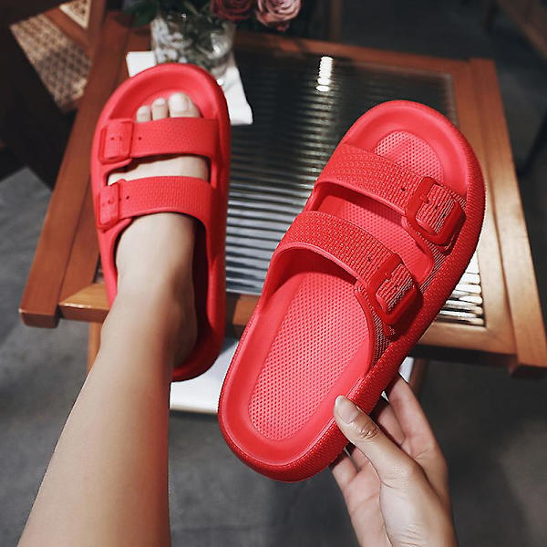 Herrsandaler Halkfria strandskor Modetofflor Fr2885 Red 41