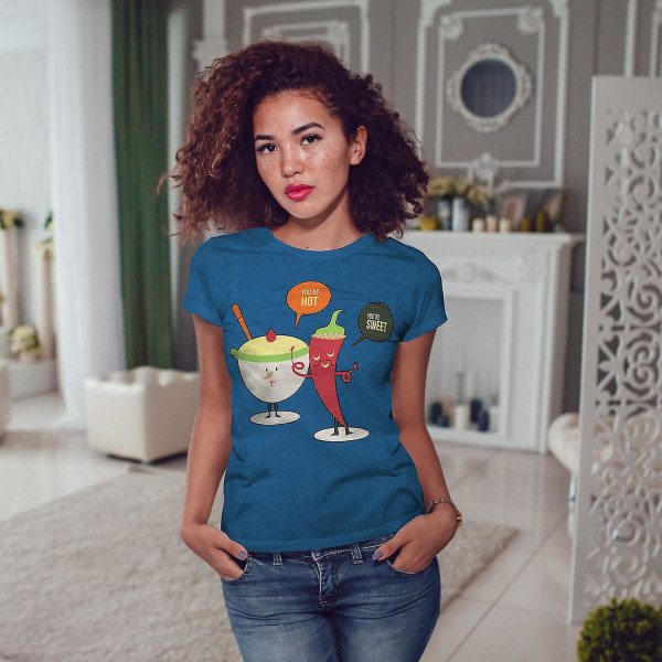 Hot Sweet Coffee Rolig Kvinnlig Royal Bluet-shirt XXL