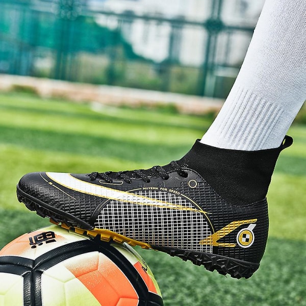 Fotbollsskor för damer Spikes Fotbollsskor för ungdomar Stövlar Athletic Sneaker 3C2588G Black 35