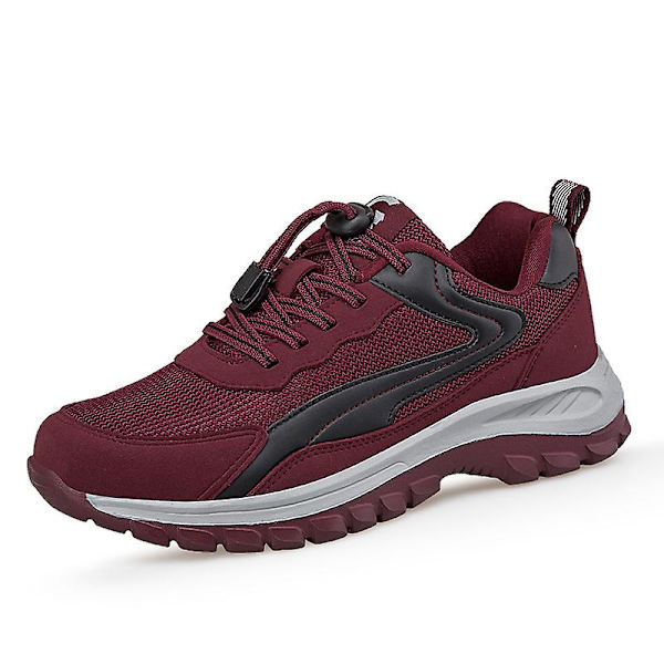Män Dam Sneakers Andningsbara promenadskor Mode Sportskor Äldre skor Yj9109 Red 40