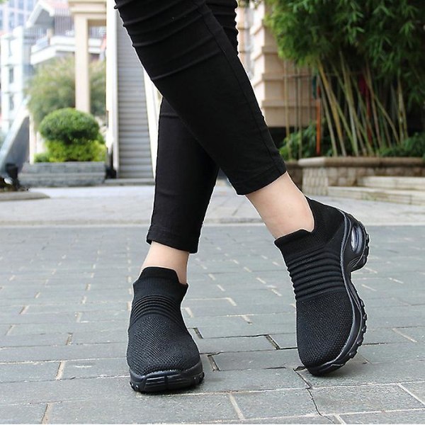 Damskor Mode lätta sneakers Air Cushion Shoes 1839 Black2 38