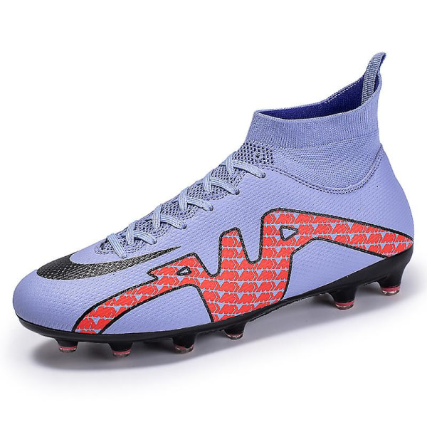 Fotbollsskor för män Höga fotbollsskor för vuxna Grästräning Sport Skor Sneakers 2J985A Purple 37
