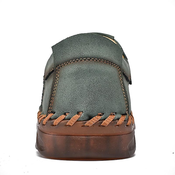 Casual för män Läder Loafers 3038 Green 44