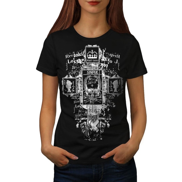 Symboler Goth Vintage Women Blackt-shirt XXL