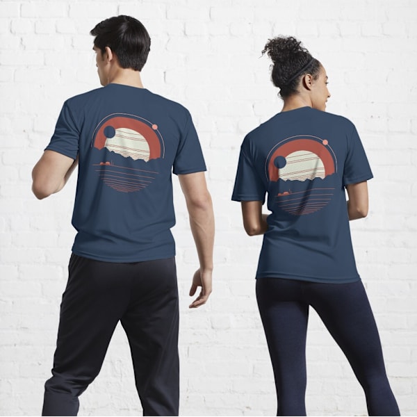 Solitude Active T-shirt Navy M_Back