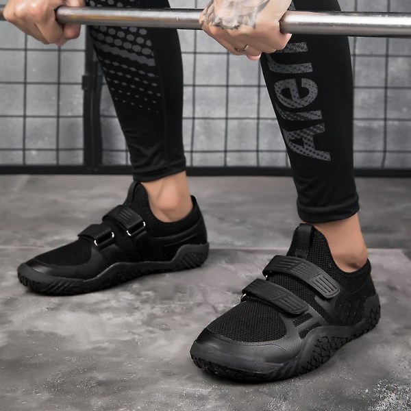 Tyngdlyftningsskor för män Andas Sneakers Löparskor 3A1053 Black 38