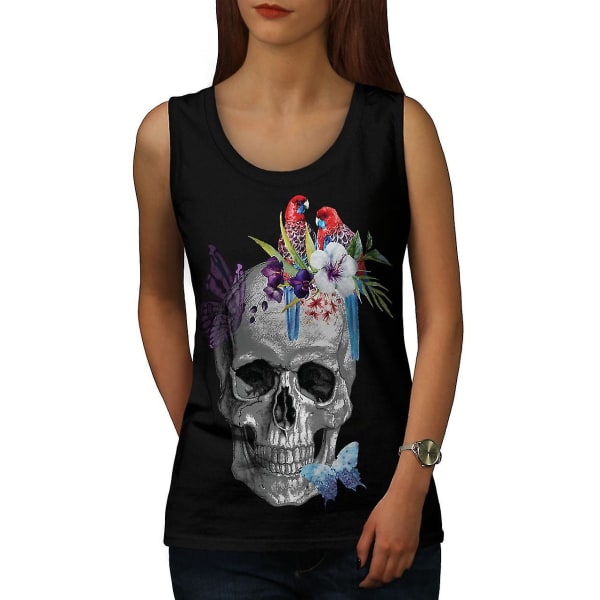 Vibrant Skull Women Blacktank Top XL