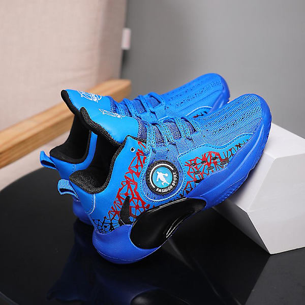 Barn Basketskor Andas Sneakers Trendiga Casual Skor Löparskor Yj9602 Blue 39